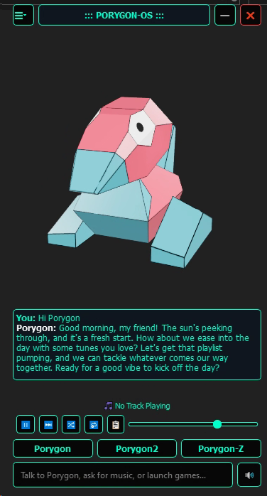 PORYGON-OS Desktop Client Interface